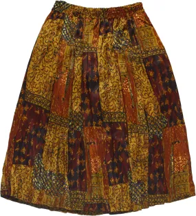 80s Pleated Satin Skirt