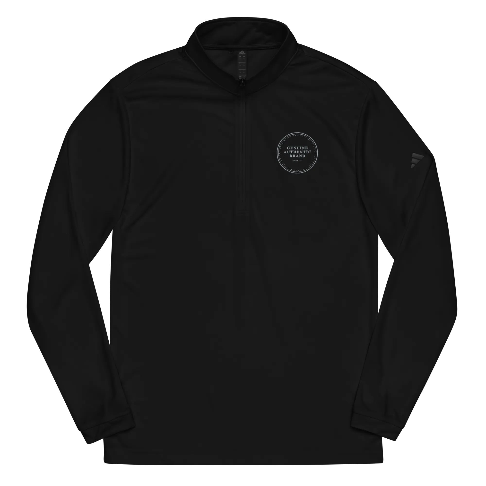 adidas x Genuine Authentic Brand Embroidered Logo Quarter zip pullover