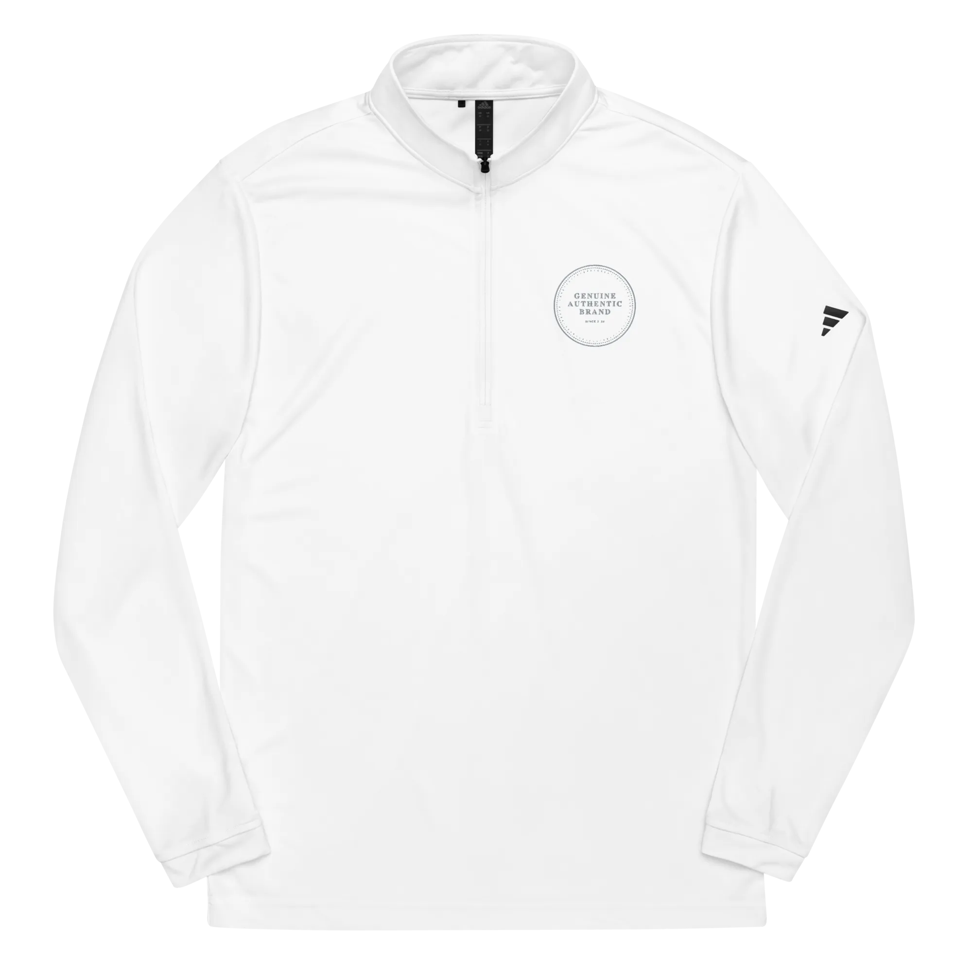 adidas x Genuine Authentic Brand Embroidered Logo Quarter zip pullover