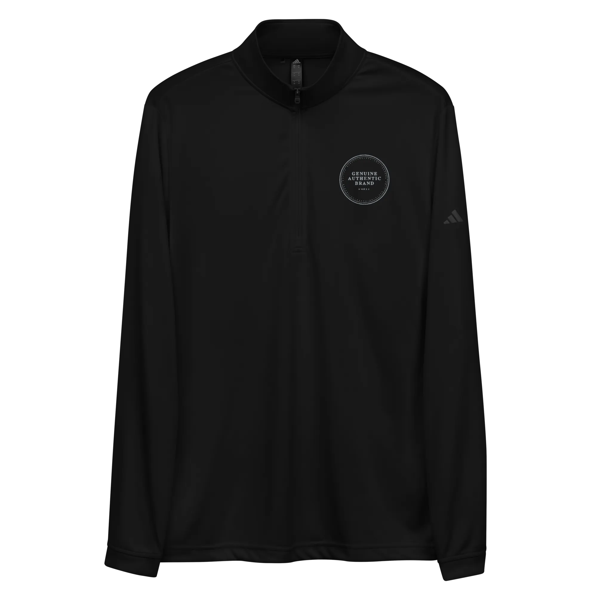 adidas x Genuine Authentic Brand Embroidered Logo Quarter zip pullover