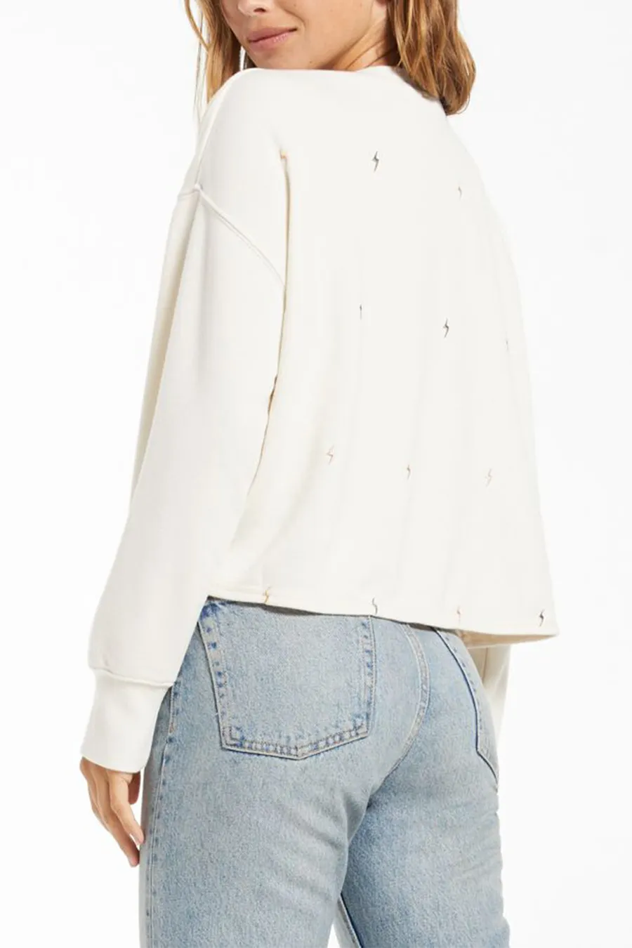 Amelia Mini Bolt Pullover | Bone