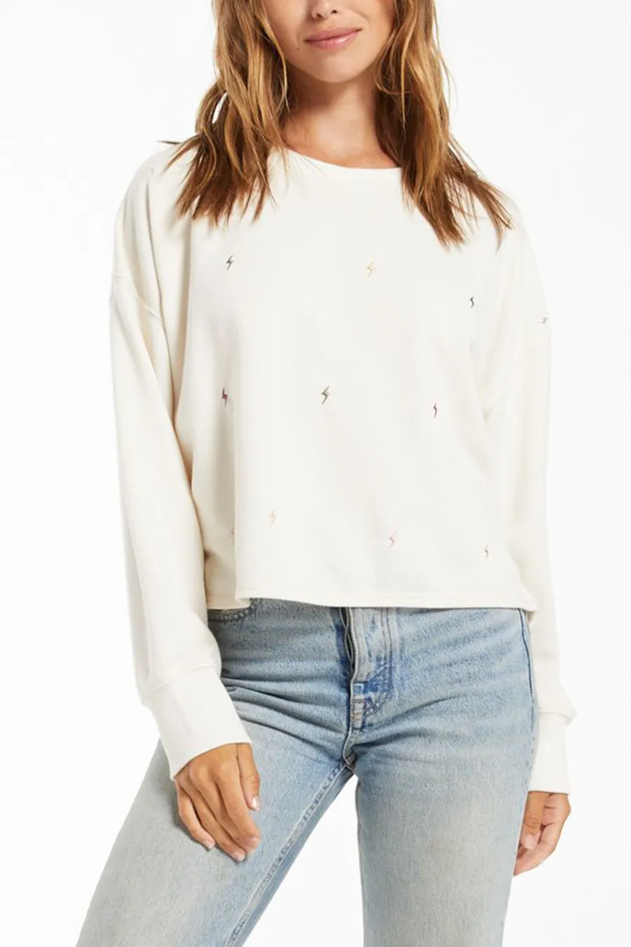 Amelia Mini Bolt Pullover | Bone