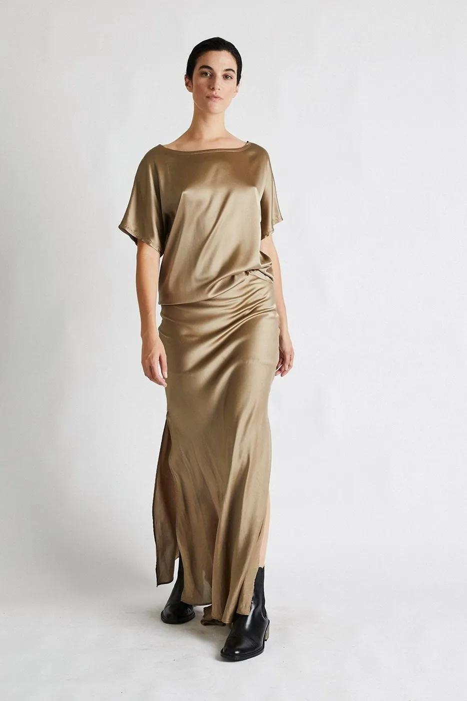   Beryll Erica Silk Shirt | Caramel