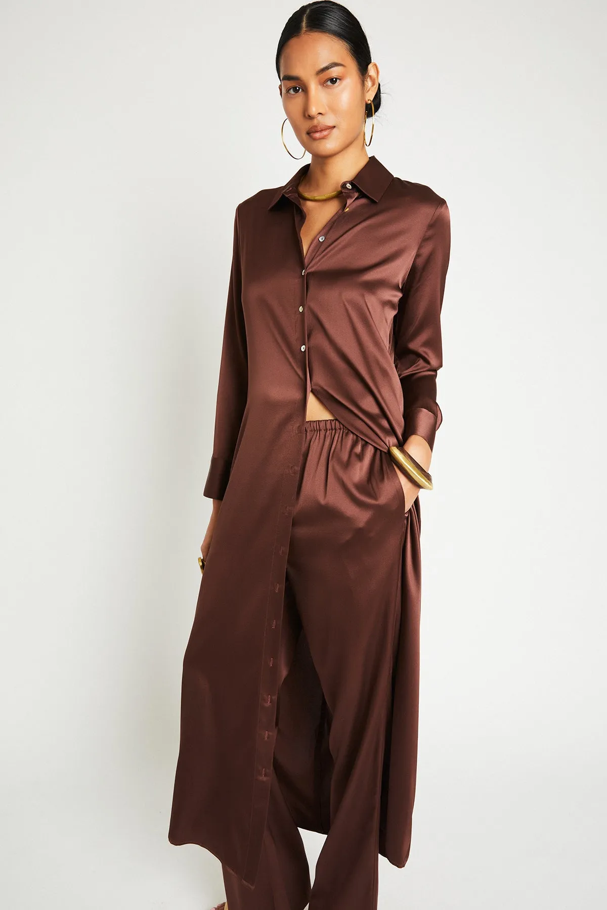   Beryll Veruschka Silk Dress | Chocolate