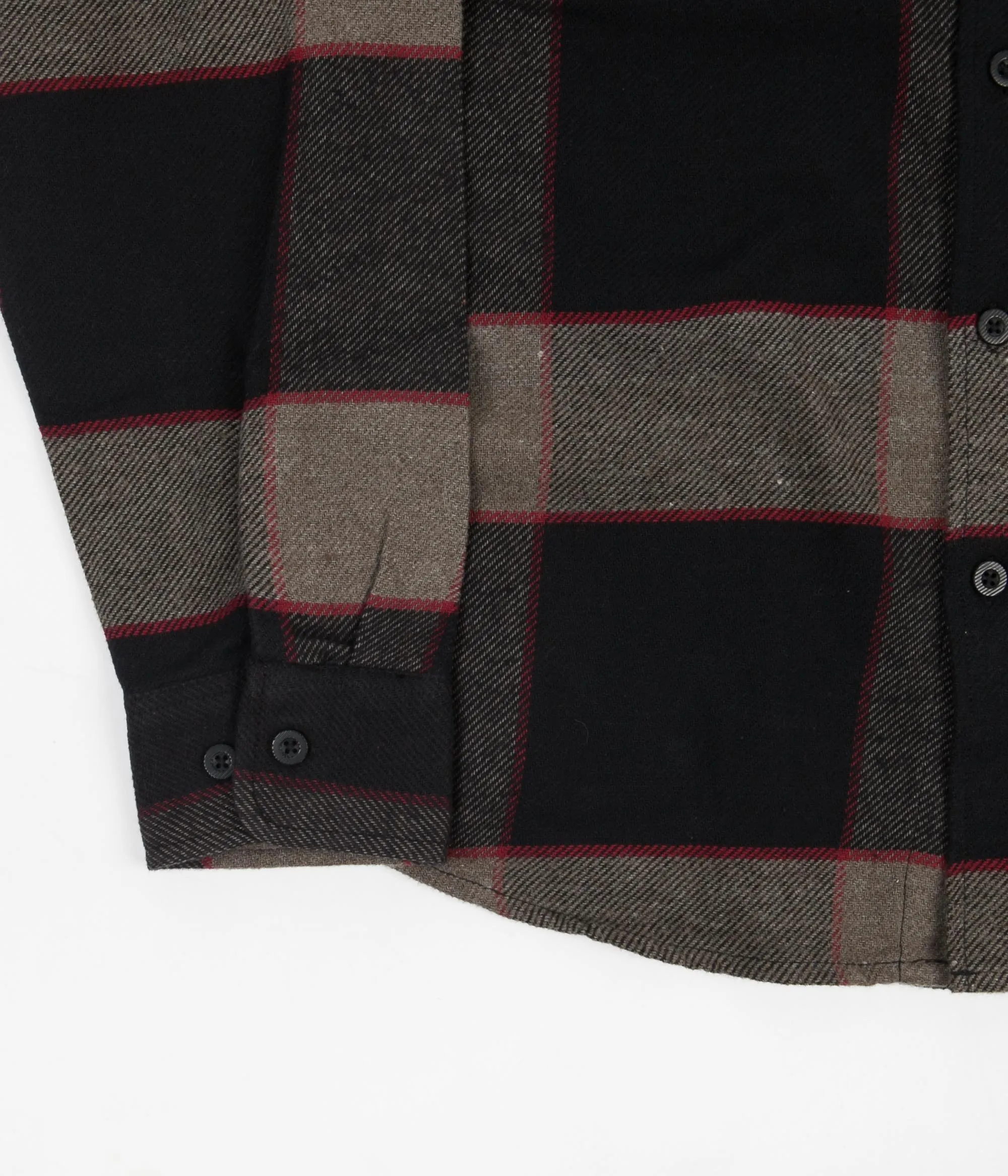 Brixton Bowery Long Sleeve Flannel Shirt - Heather Grey / Charcoal