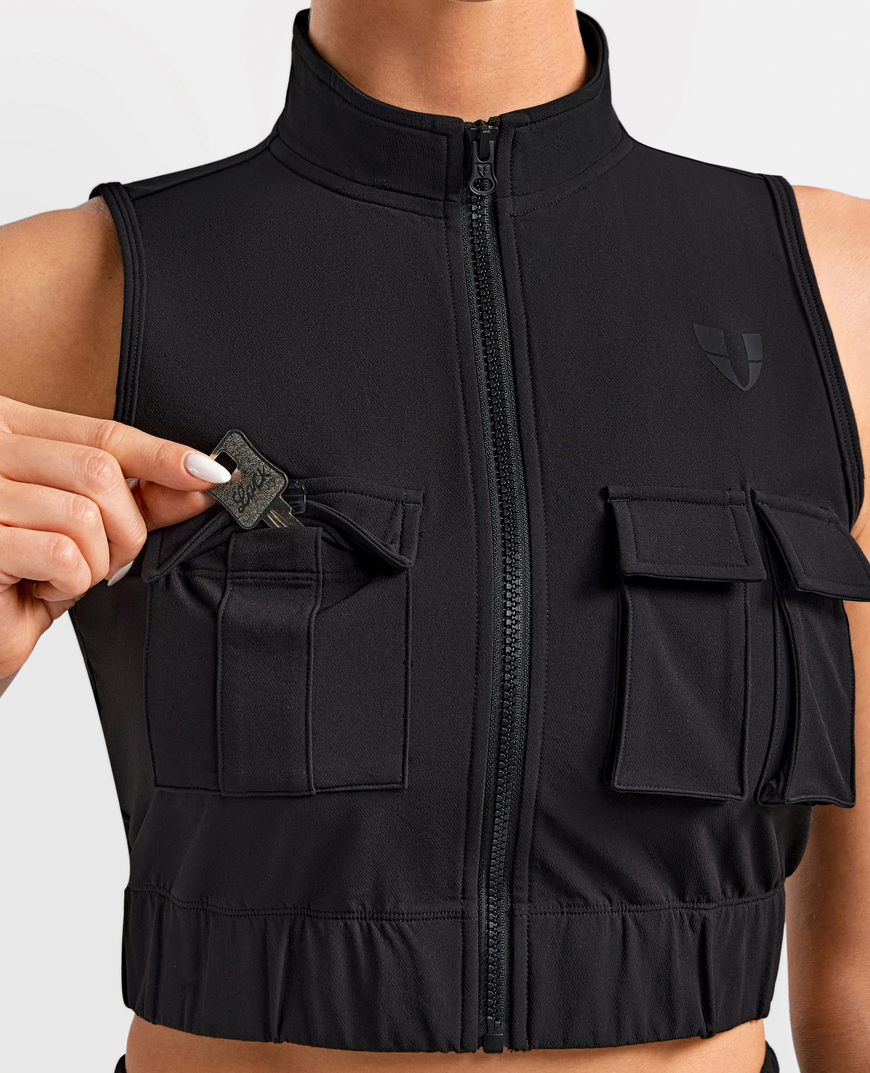 Cargo Power Moto top - Black