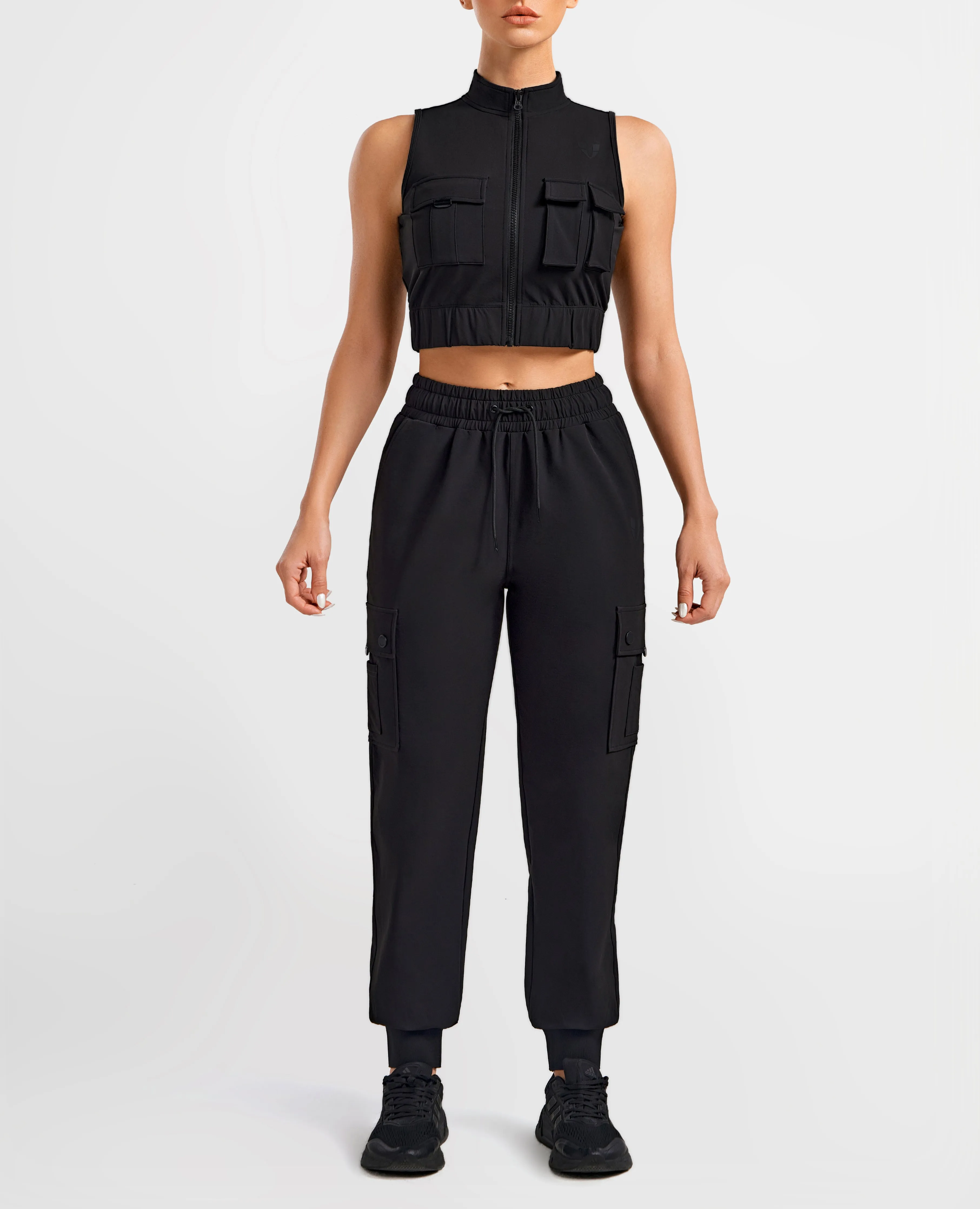 Cargo Power Moto top - Black