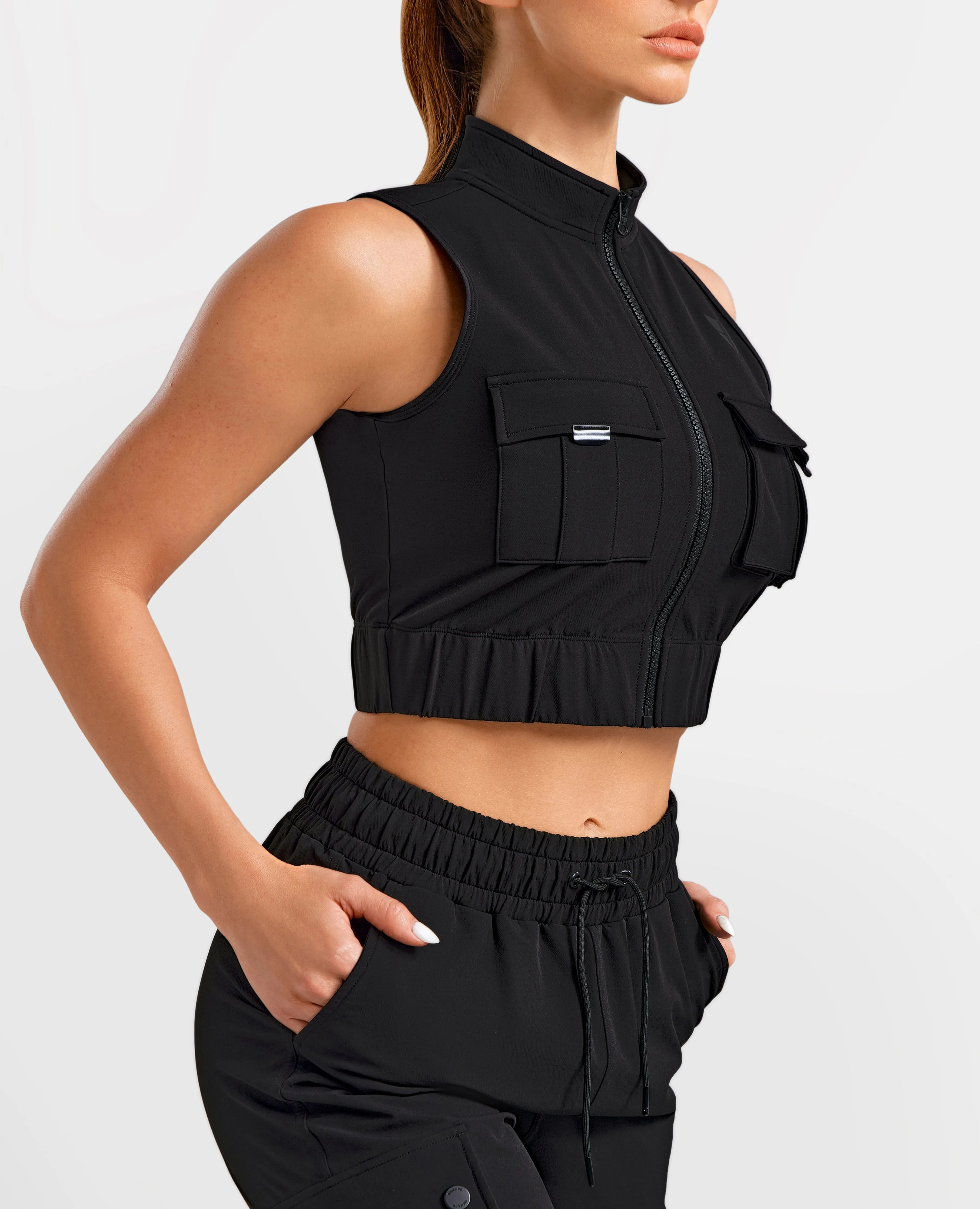 Cargo Power Moto top - Black