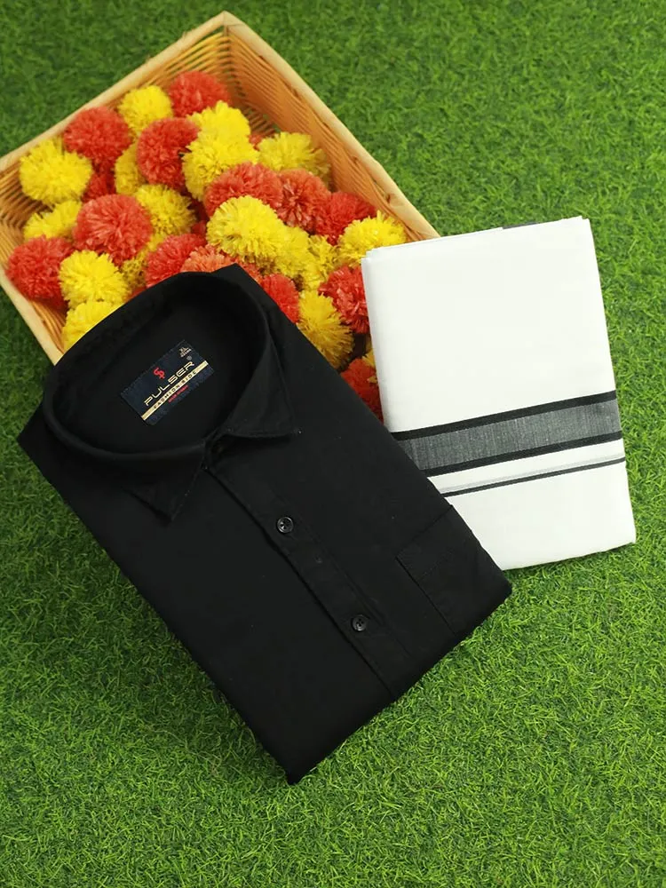 Classic Shirt & Dhothi Set - Just ₹1074! 👔👖