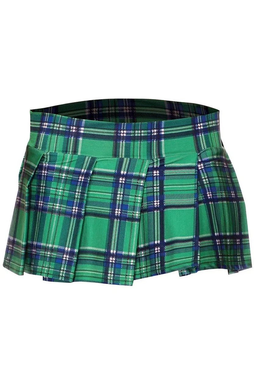Green Plaid Skirt