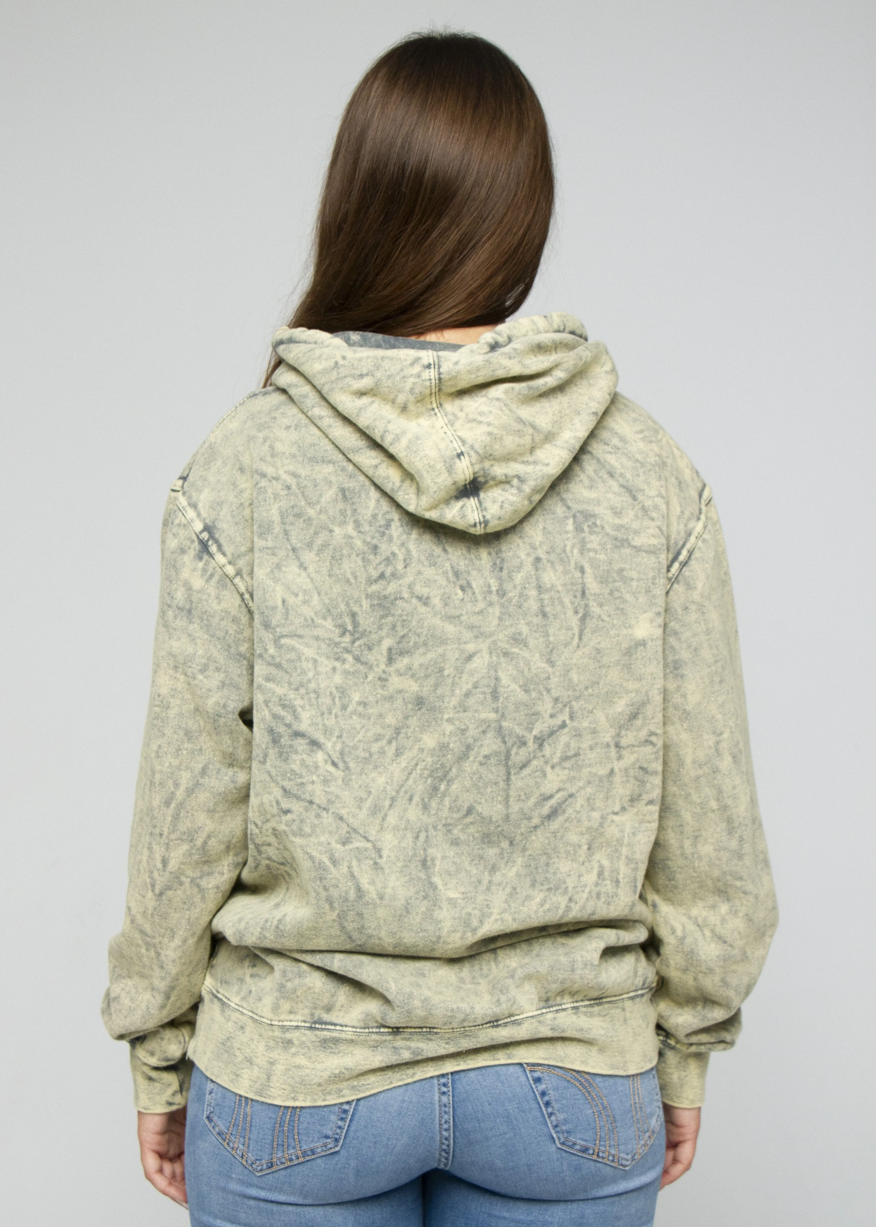 Green Yellow Mineral Wash Hoodie