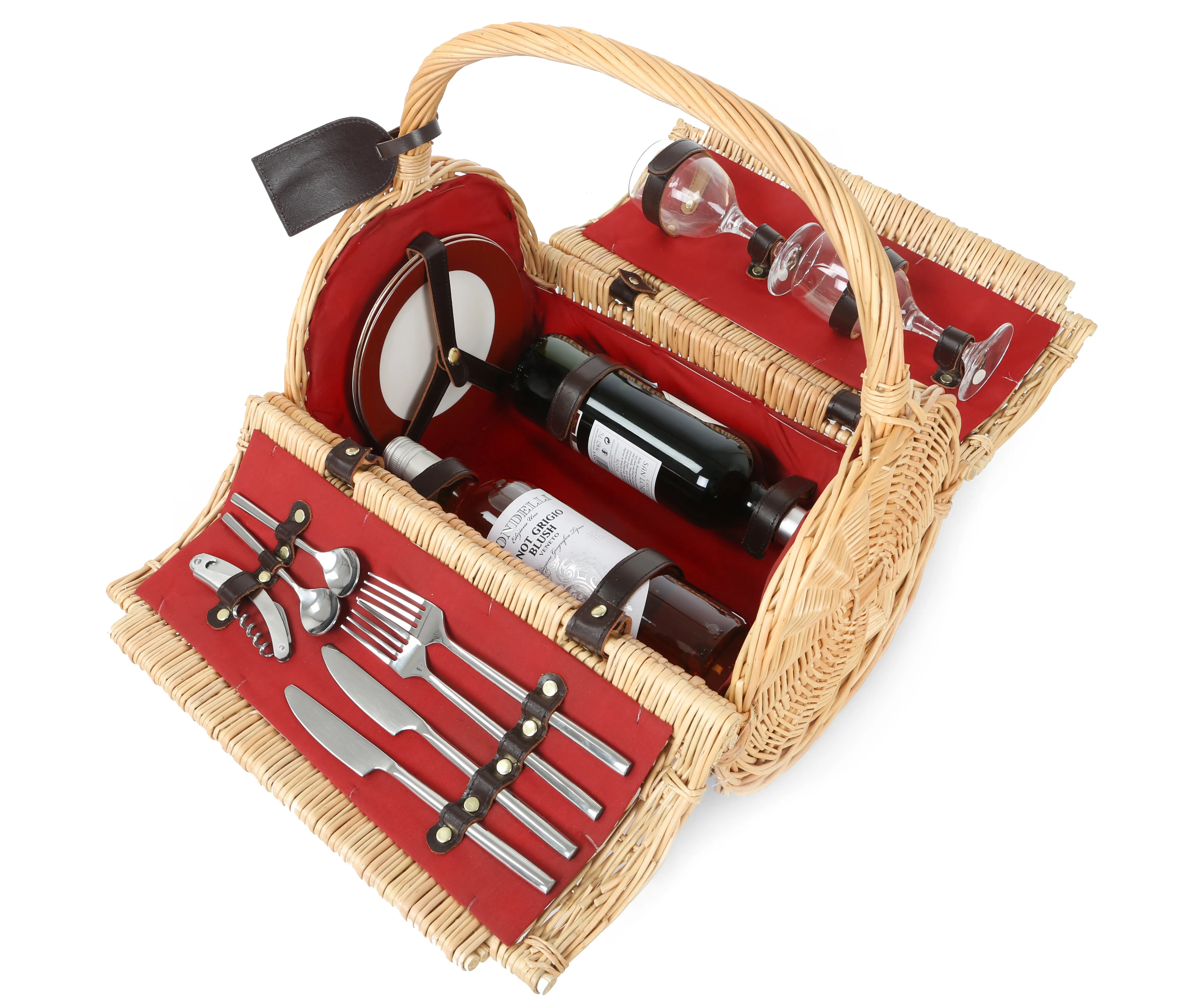 Greenfield Collection Henley Willow Picnic Hamper for Two People