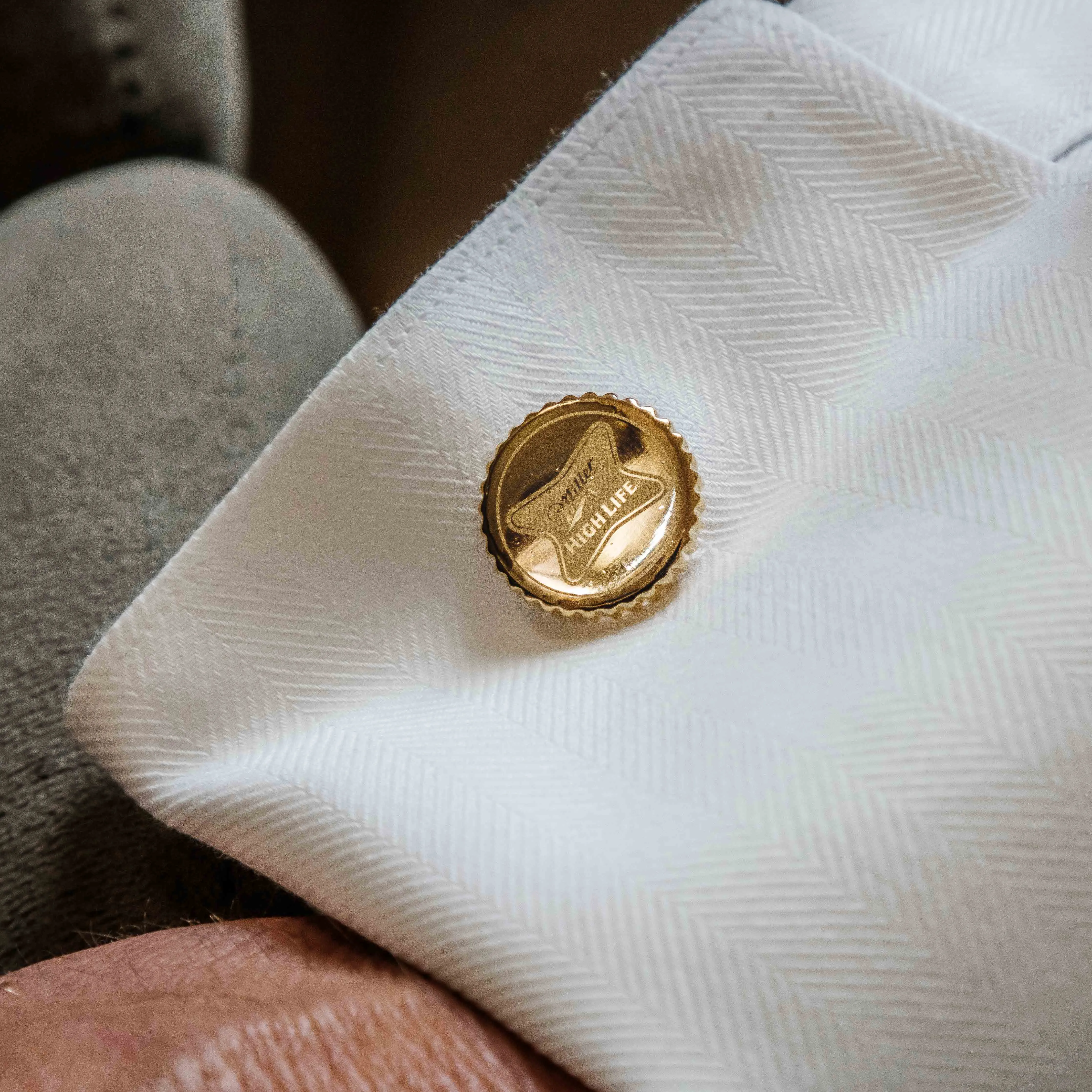 Herringbone Tuxedo White Non-Iron Dress Shirt