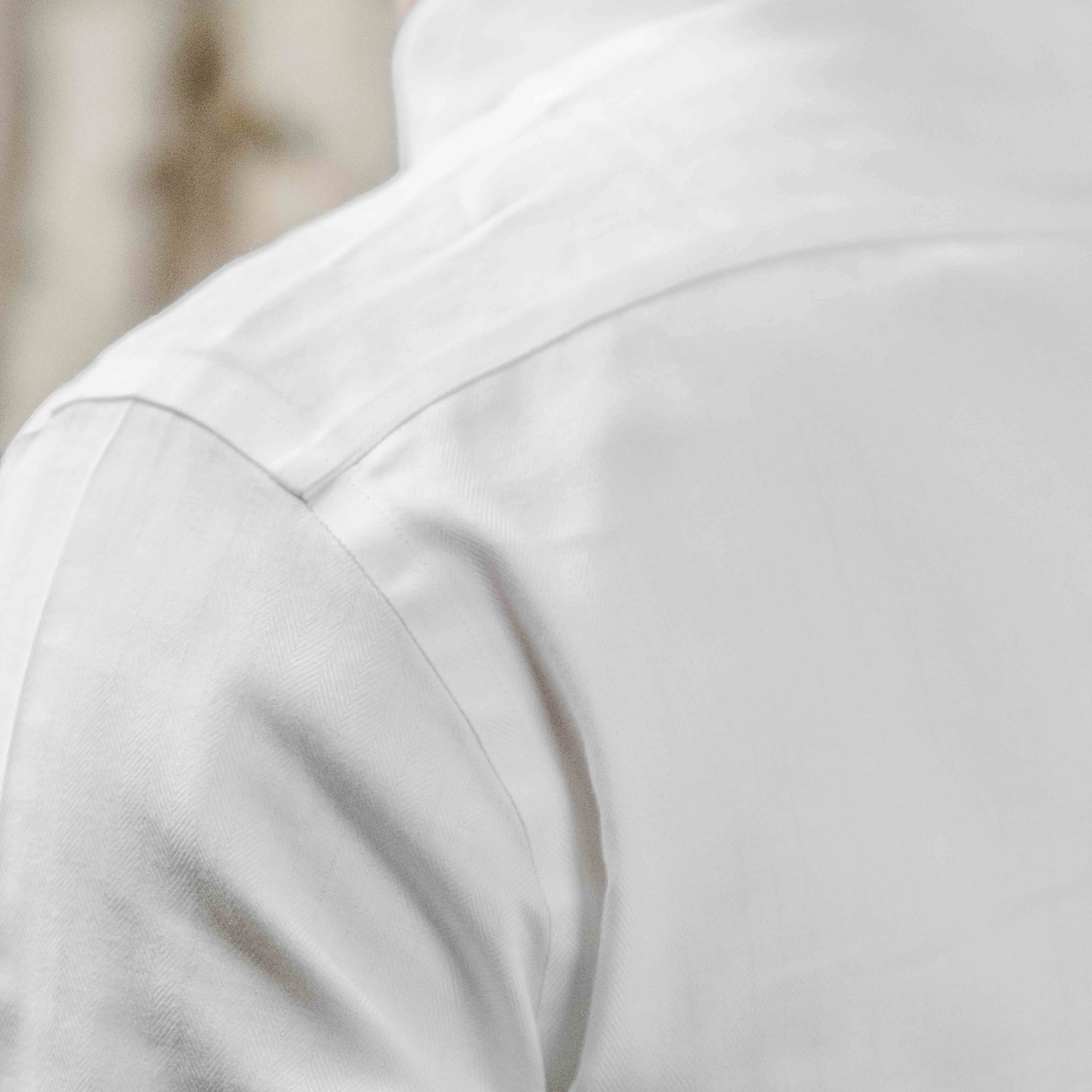 Herringbone Tuxedo White Non-Iron Dress Shirt