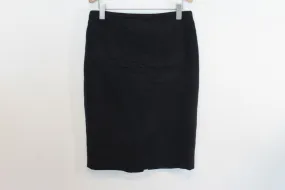 HOBBS Ladies Navy Blue Wool Straight Midi Skirt EU40 UK12