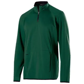 Holloway Men's Forest Heather Fleece Quarter Zip Artillery Pullover
