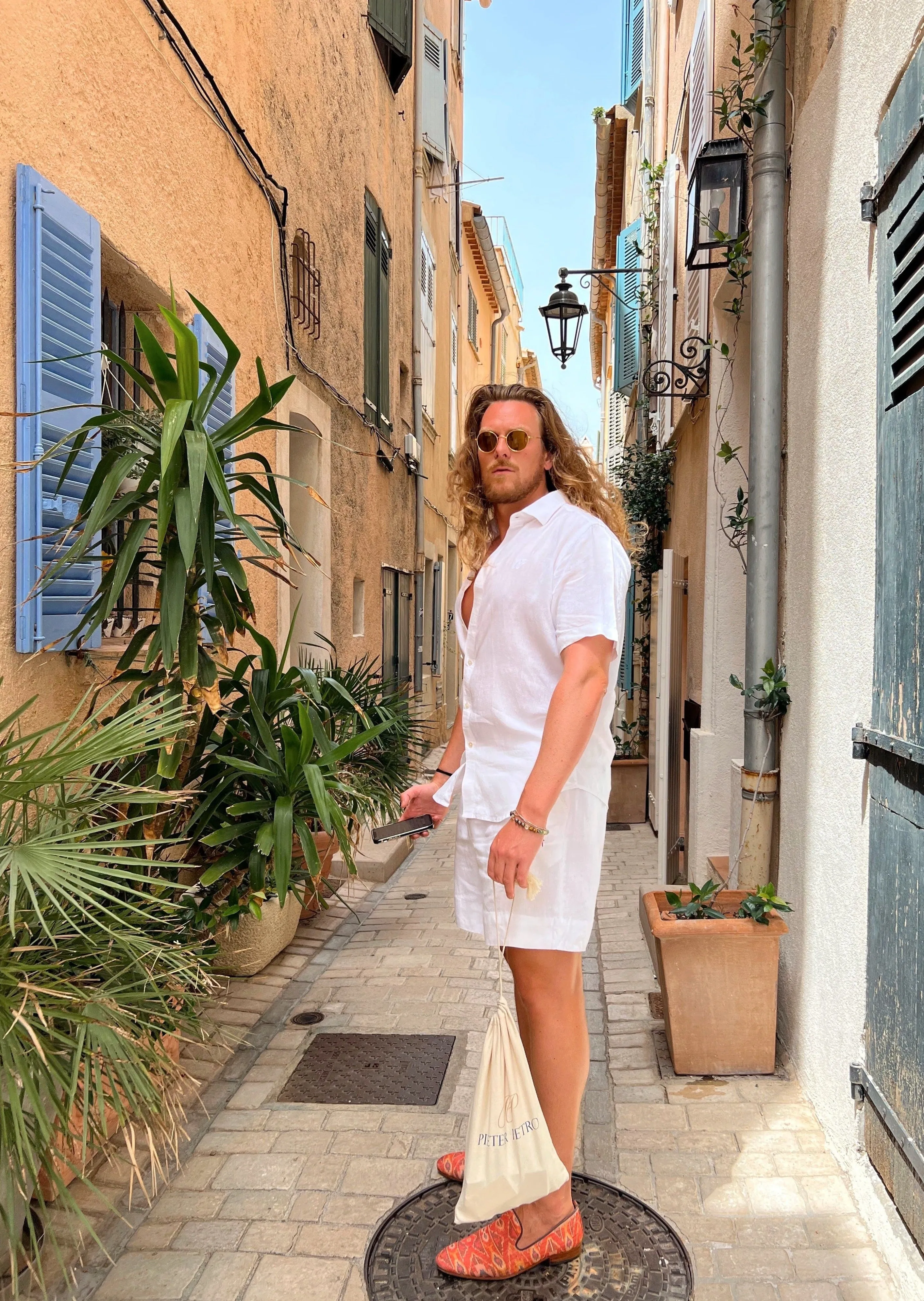 Laos Short Sleeve Linen Shirt - White