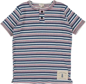 Lil Legs Boys Henley Tee in Multi-Stripe
