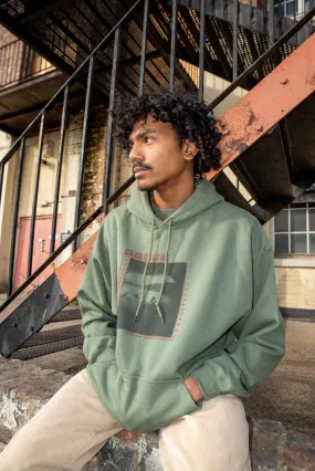 Military Green Hoodie With Spyware Print