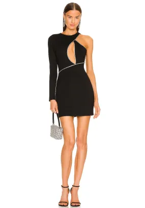 One Shoulder Sleeves Women's Evening Party Dress