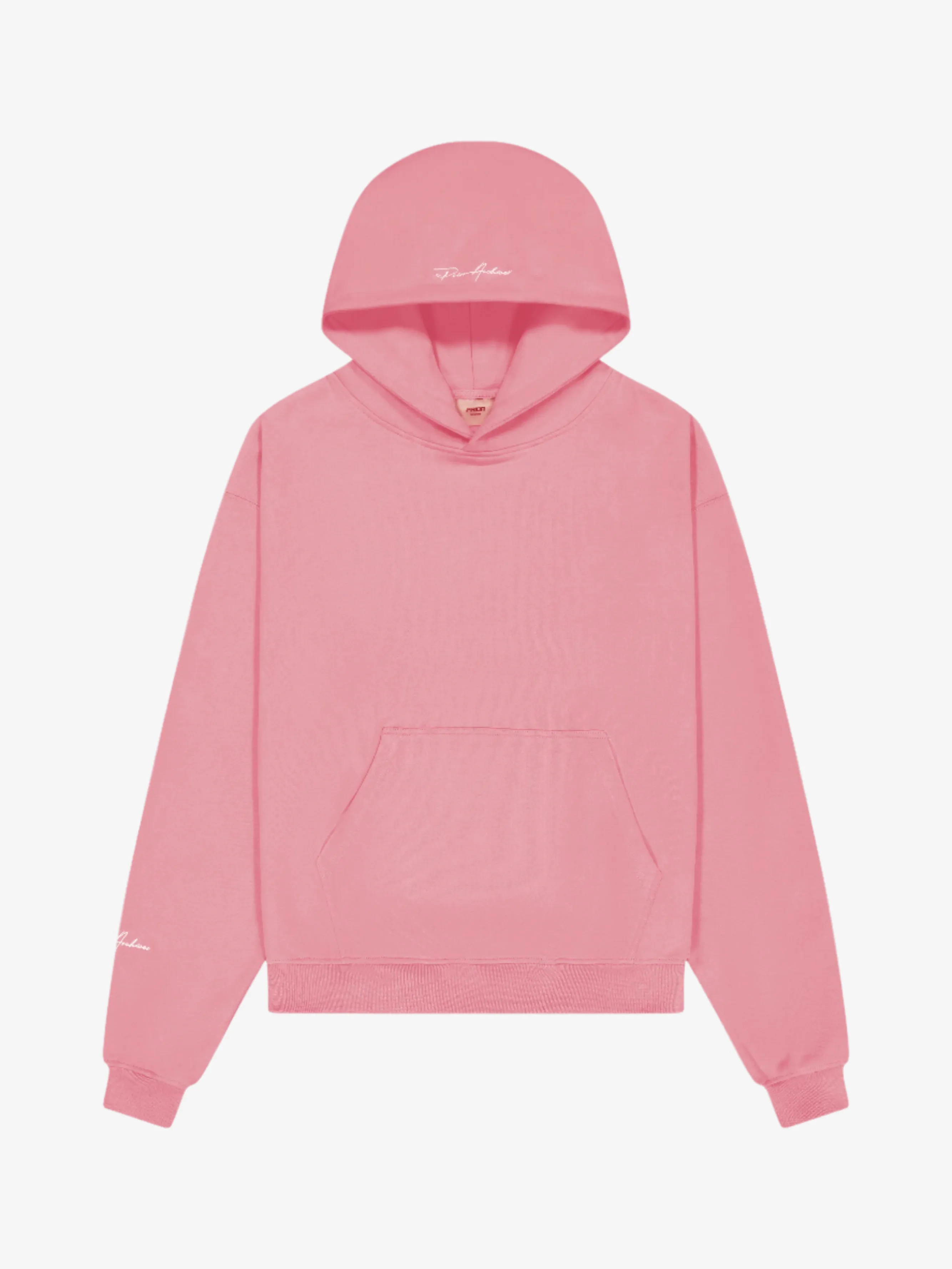 Prior Embroidery Logo Oversized Cropped Hoodie Sakura