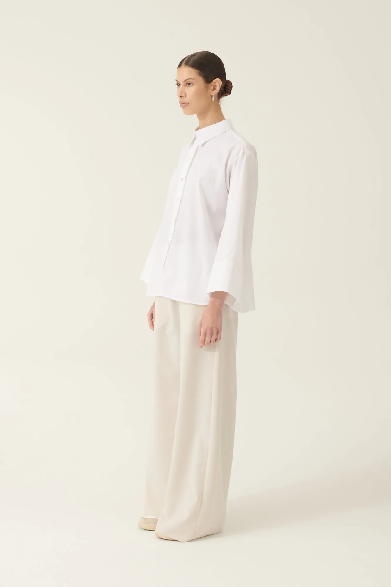 SHINO NON IRON POPLIN - WHITE