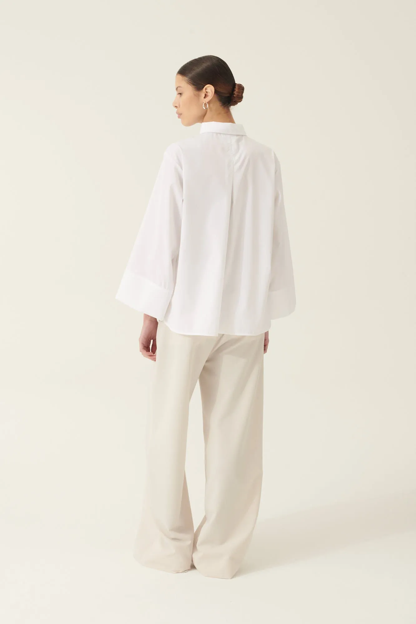 SHINO NON IRON POPLIN - WHITE