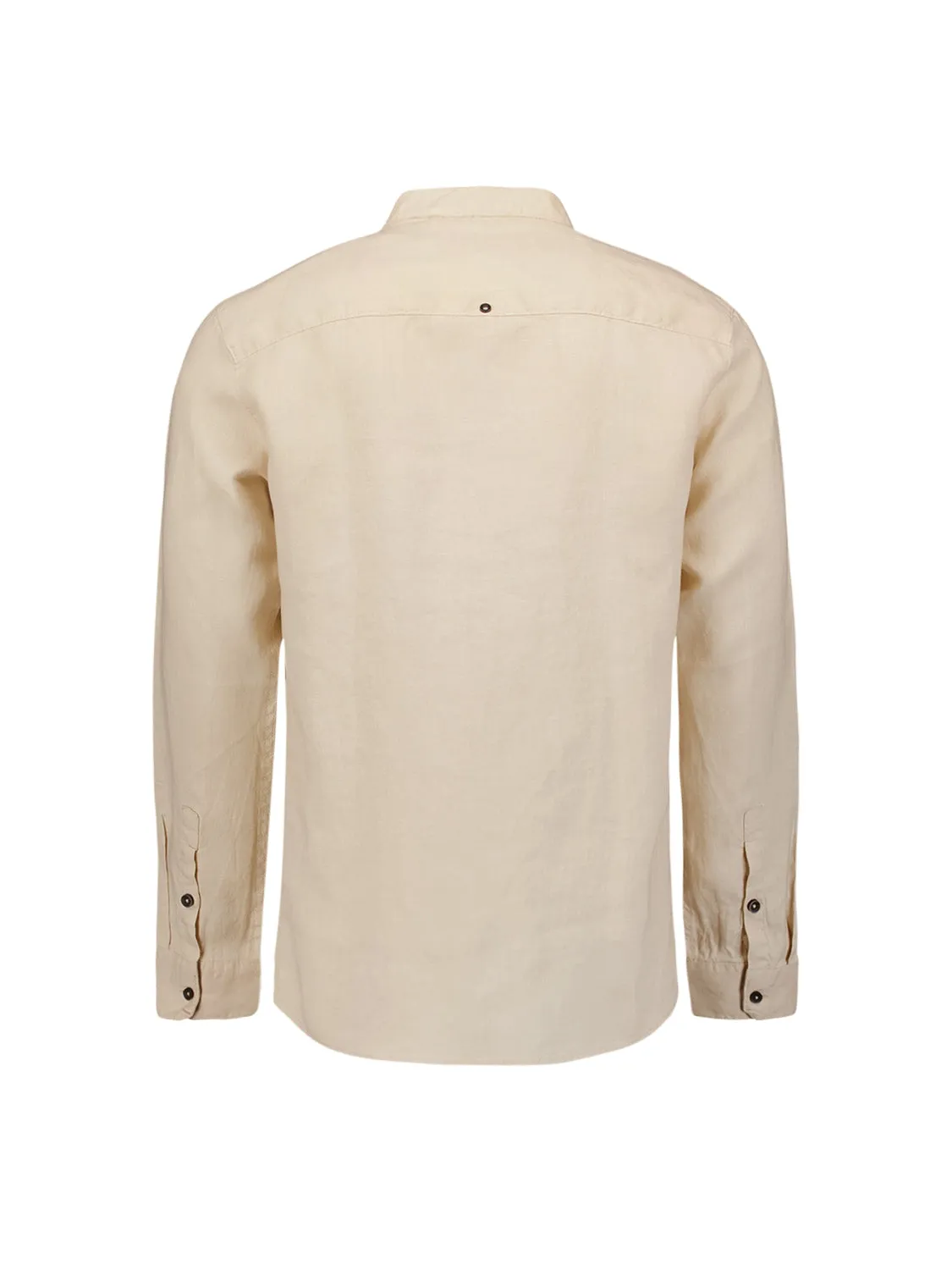 Shirt Granddad Linen Solid | Cement