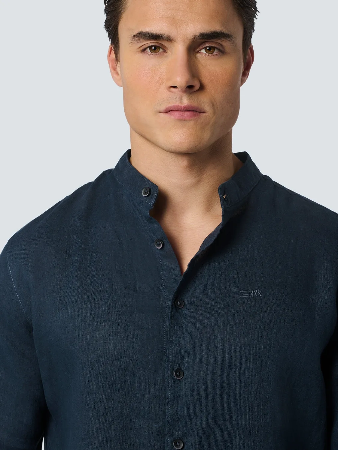 Shirt Granddad Linen Solid | Night