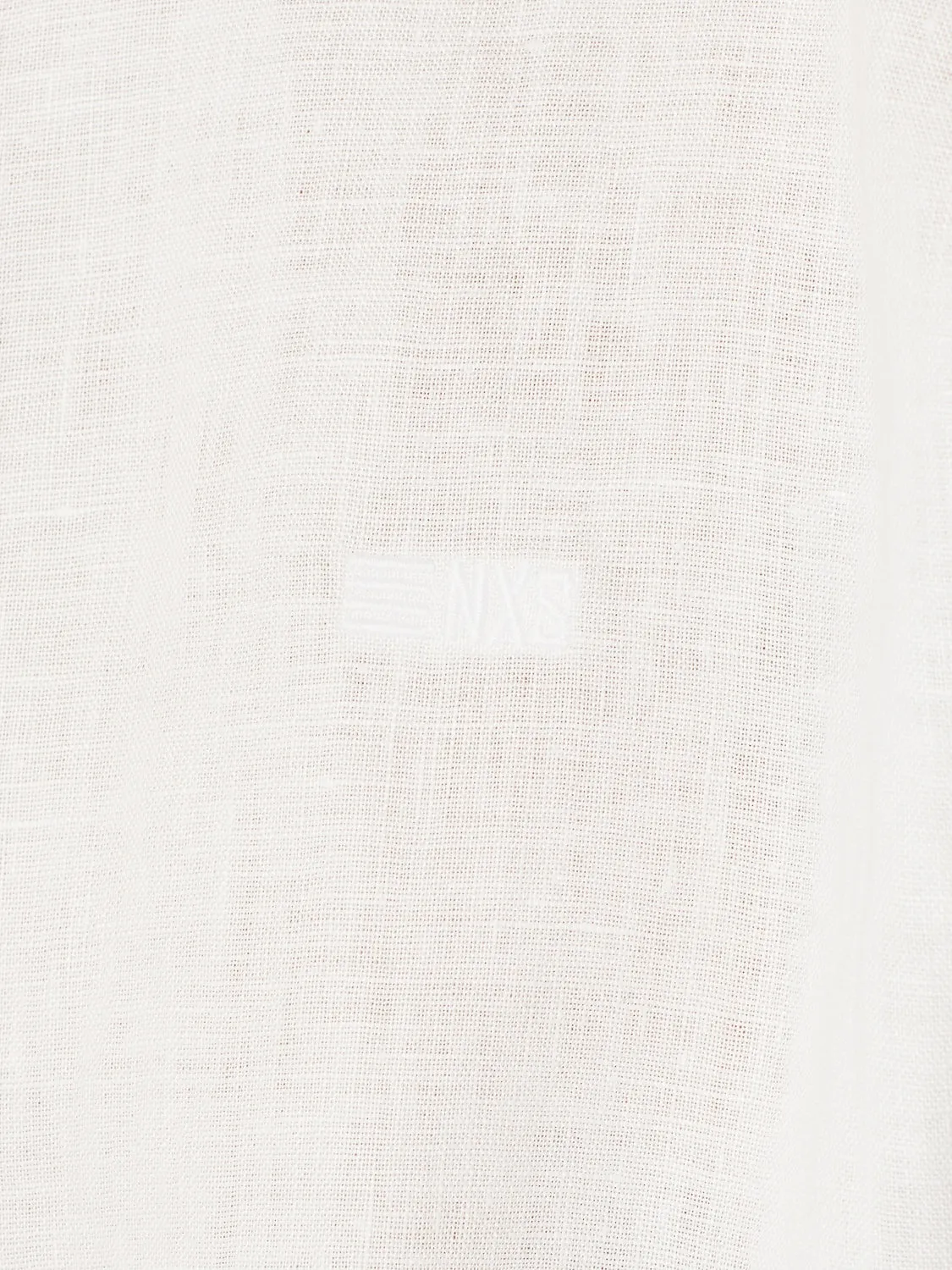 Shirt Short Sleeve Linen Solid | White