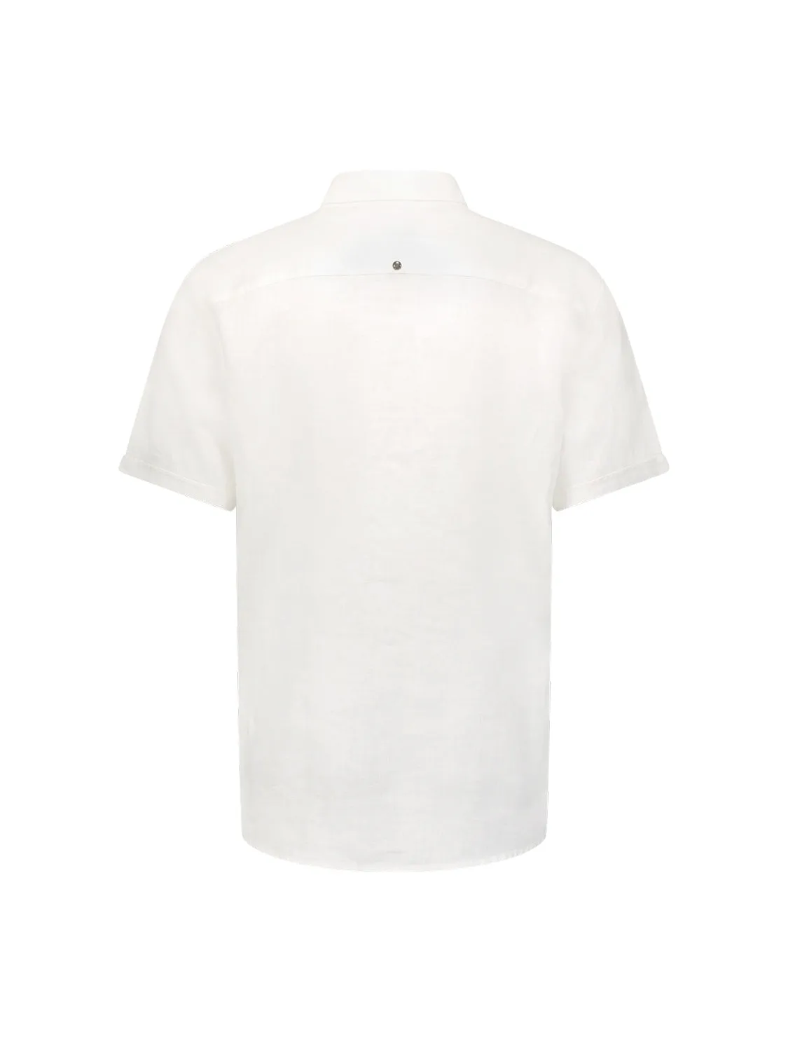 Shirt Short Sleeve Linen Solid | White