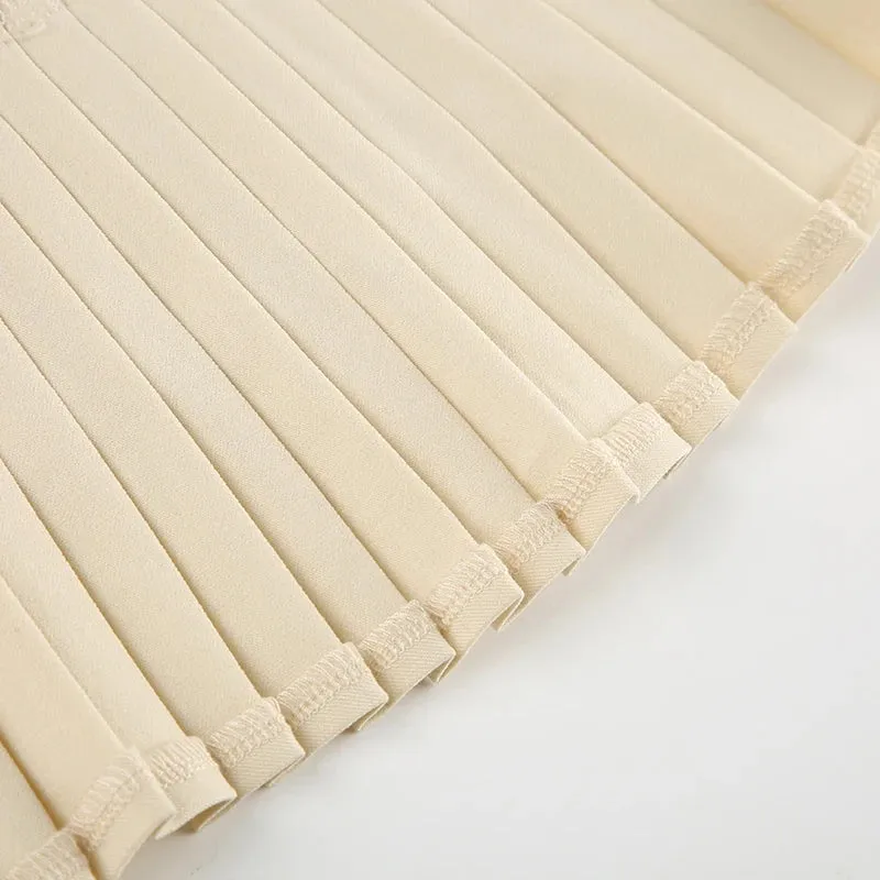 Skin Low Waist Pleated Mini Skirt