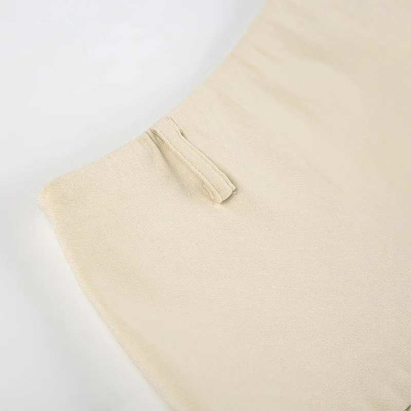 Skin Low Waist Pleated Mini Skirt