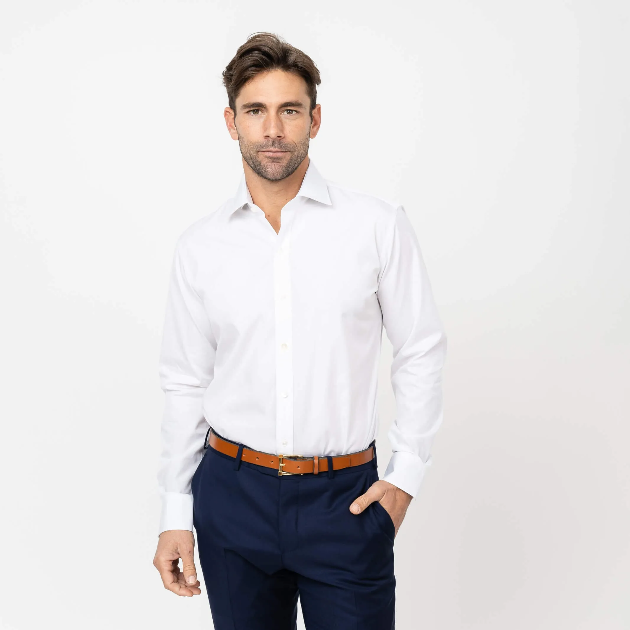 The White Wynne Non Iron Poplin Custom Shirt