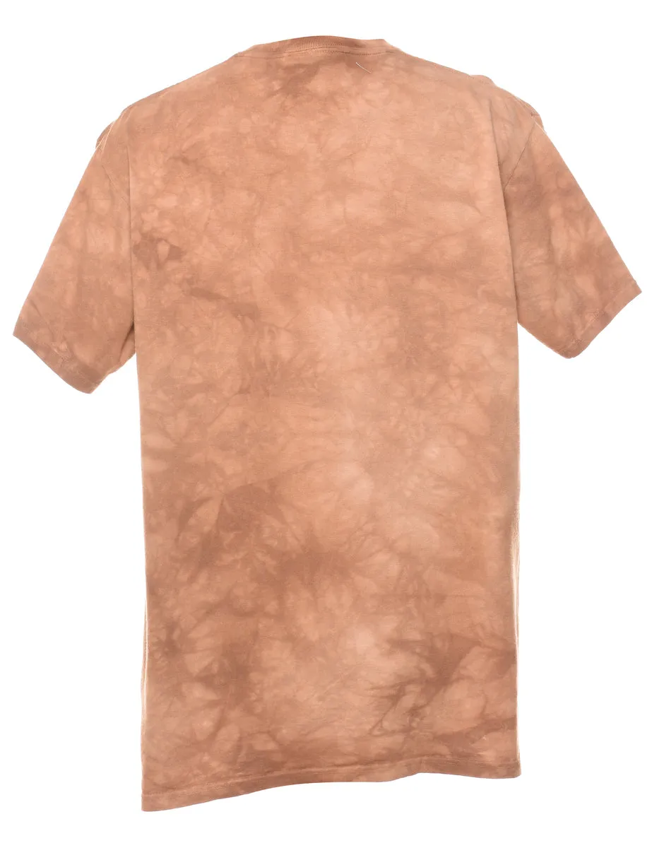 Tie Dye Design The Mountain Wolf Animal T-shirt - M