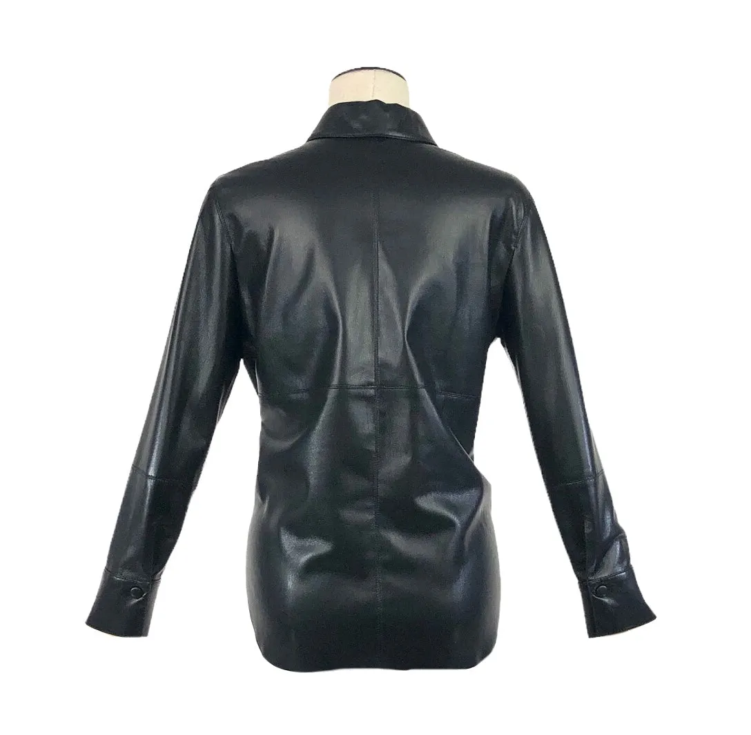 Vegan Leather Shirt | Size S
