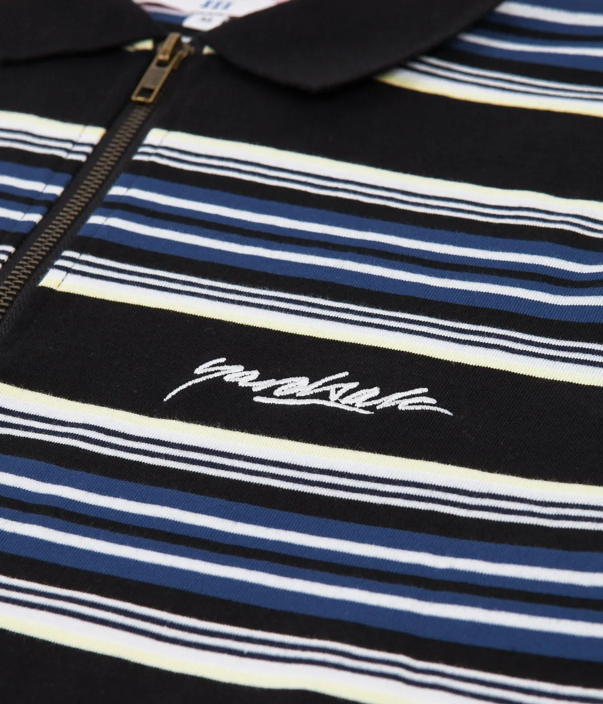 Yardsale Dolores 1/4 Zip Polo Sweatshirt - Black / Navy / Yellow