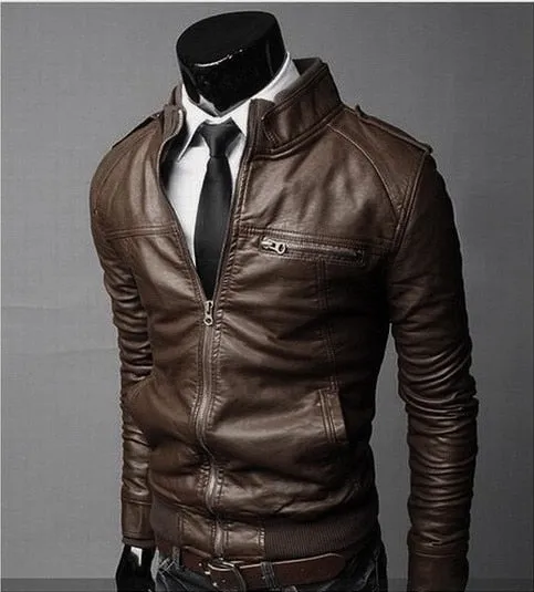 ZOGAA Men Leather Jacket Genuine Leather Clothing