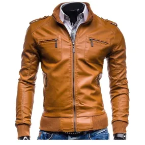 ZOGAA Men Leather Jacket Genuine Leather Clothing
